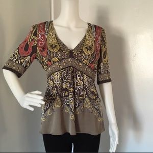Elie Tahari silk blouse invisible side zipper quality construction